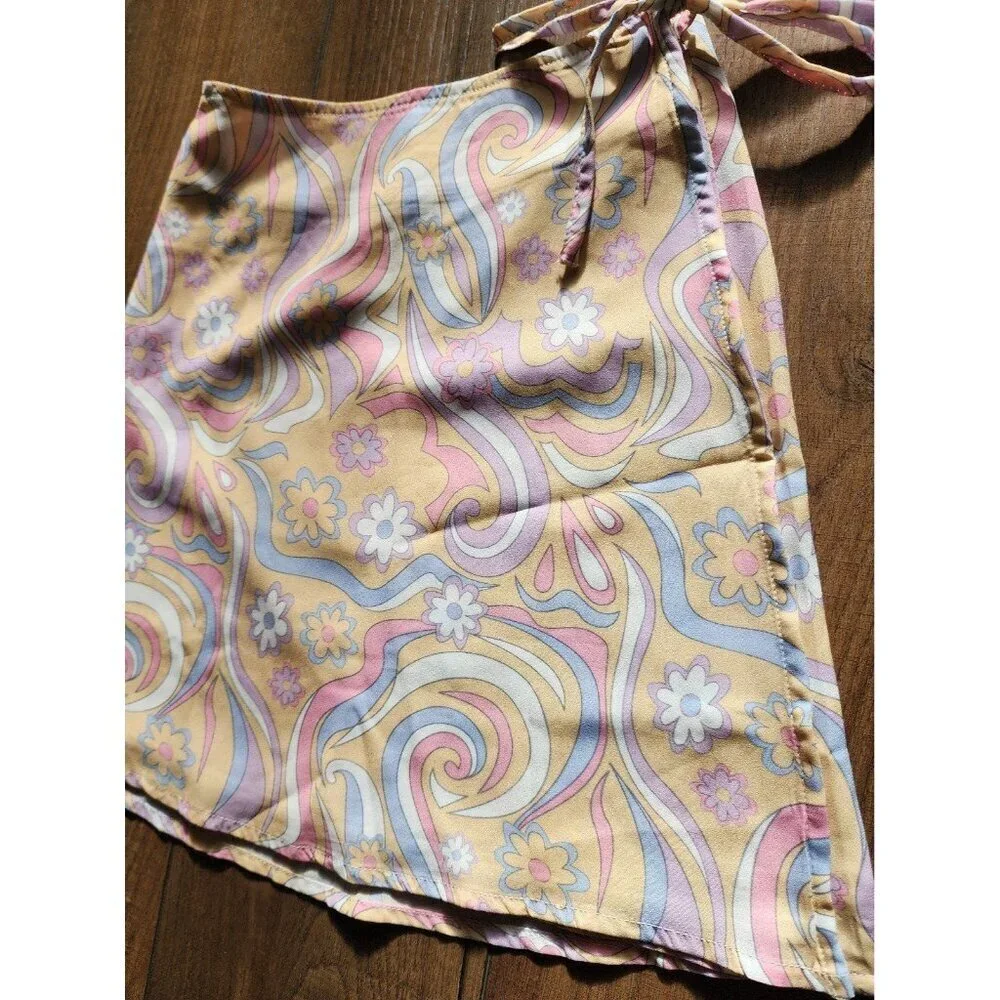 Princess‎ Polly Charlotte Rainbow Mini Skirt Retro Size 0 - Picture 2 of 5